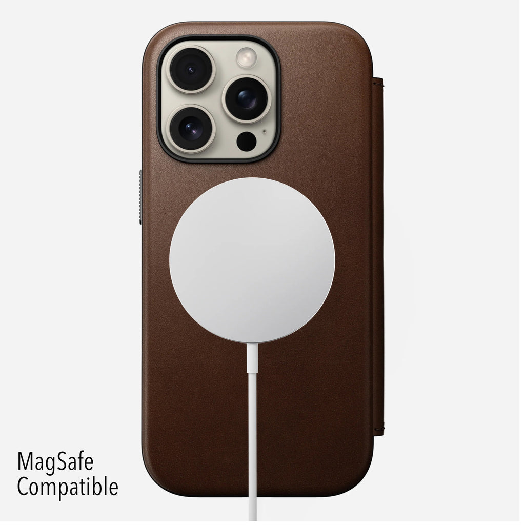 NOMAD Modern Leather Folio for iPhone 16 Pro