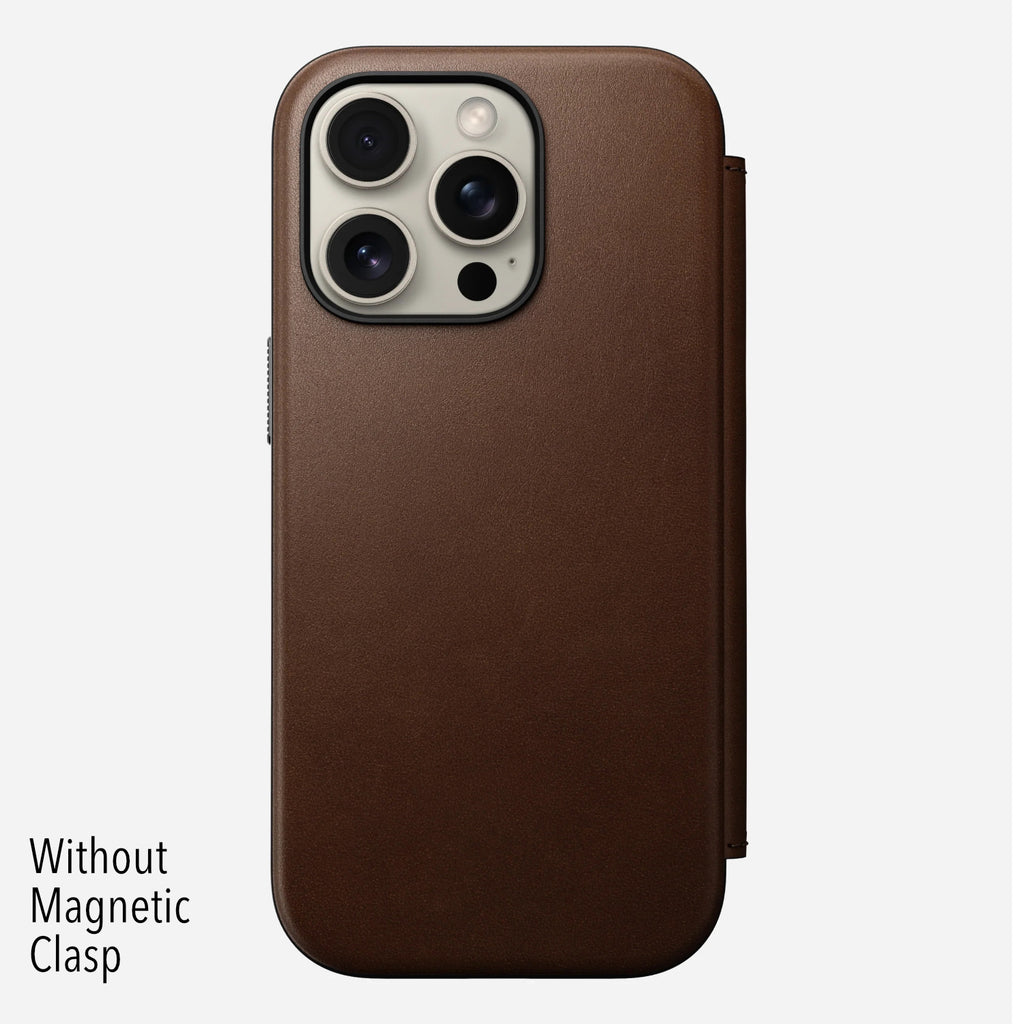 NOMAD Modern Leather Folio for iPhone 16 Pro