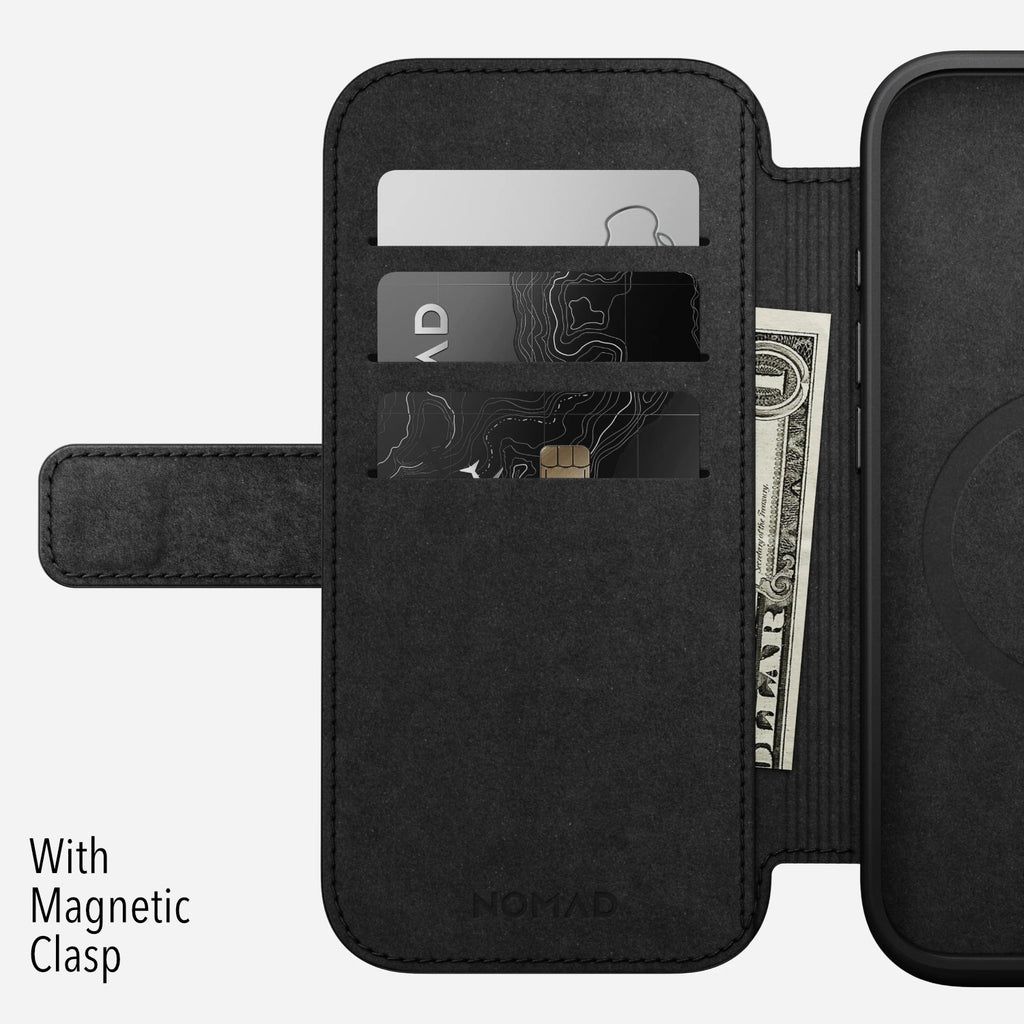 NOMAD Modern Leather Folio for iPhone 16 Pro