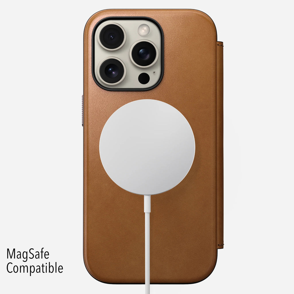 NOMAD Modern Leather Folio for iPhone 16 Pro