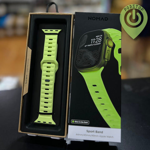 Nomad Sport Band Glow 2.0 for Apple Watch 42/44/45/49mm (Green)