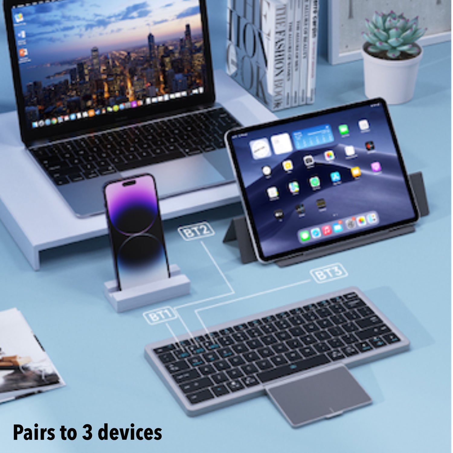 DUX DUCIS BT Portable Keyboard with TouchPad