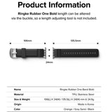 RINGKE Rubber One Bold Apple Watch Sport Straps (42/44/45/49mm) 3 Colours