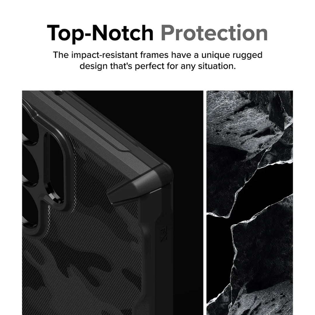 RINGKE Fusion X Camo Black Case for S24 Ultra