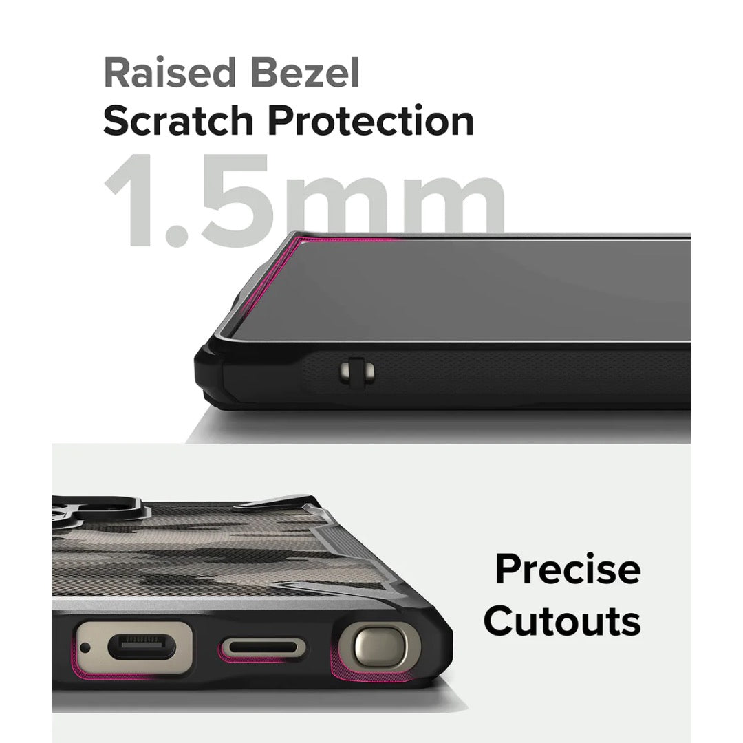 RINGKE Fusion X Camo Black Case for S24 Ultra