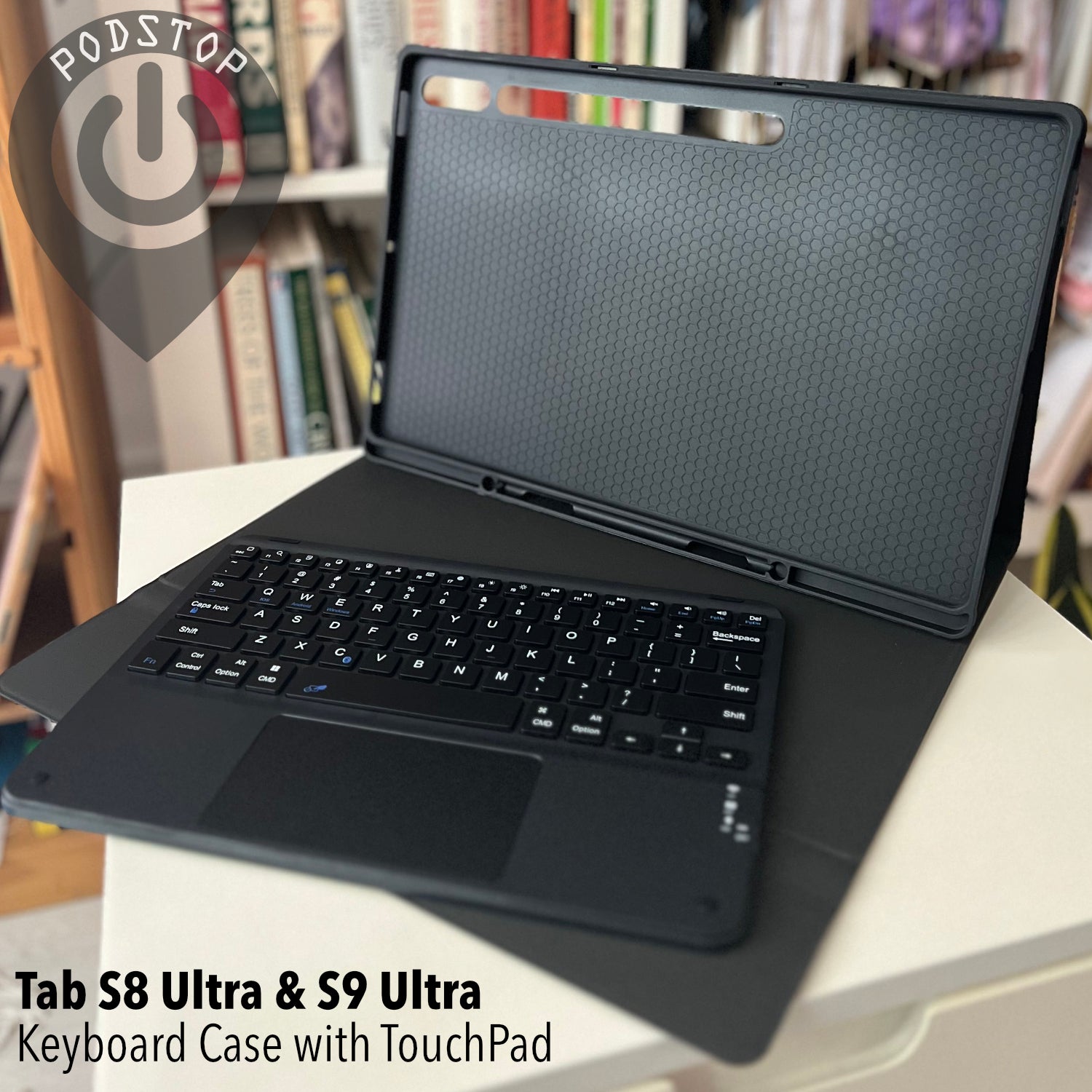 Bluetooth Keyboard with Touchpad for Tab S8 Ultra / S9 Ultra with Slim Pen Slot