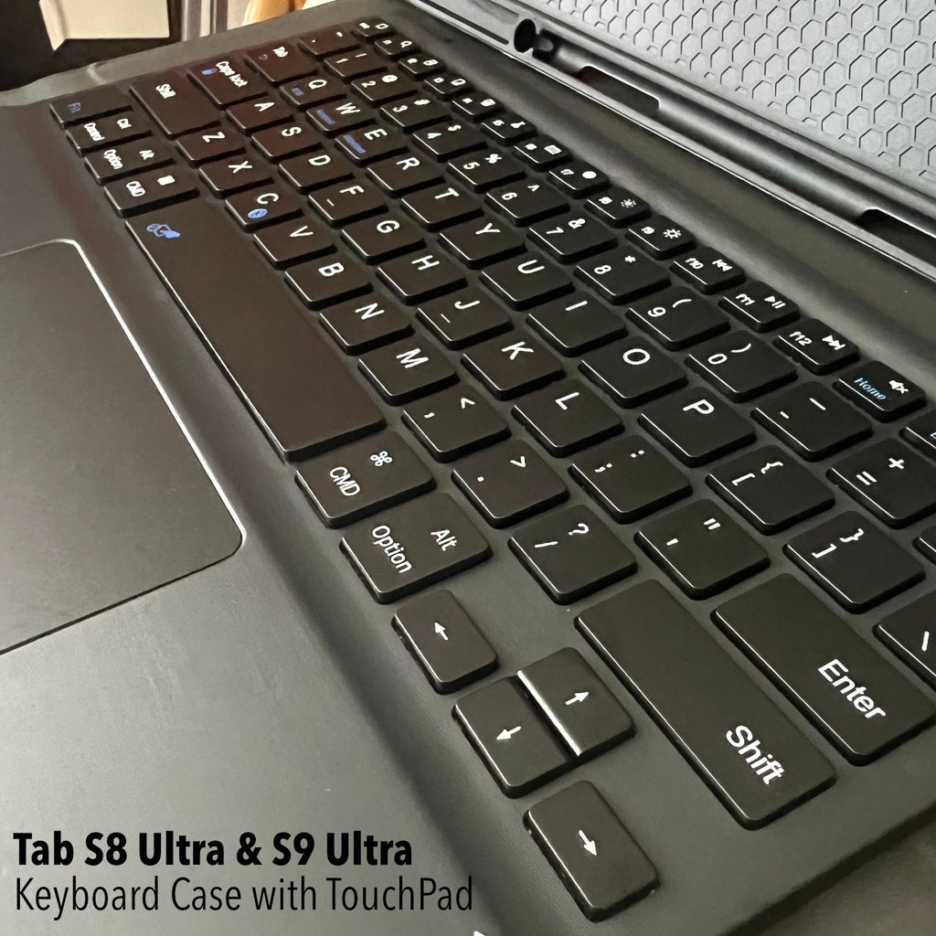 Bluetooth Keyboard with Touchpad for Tab S8 Ultra / S9 Ultra with Slim Pen Slot