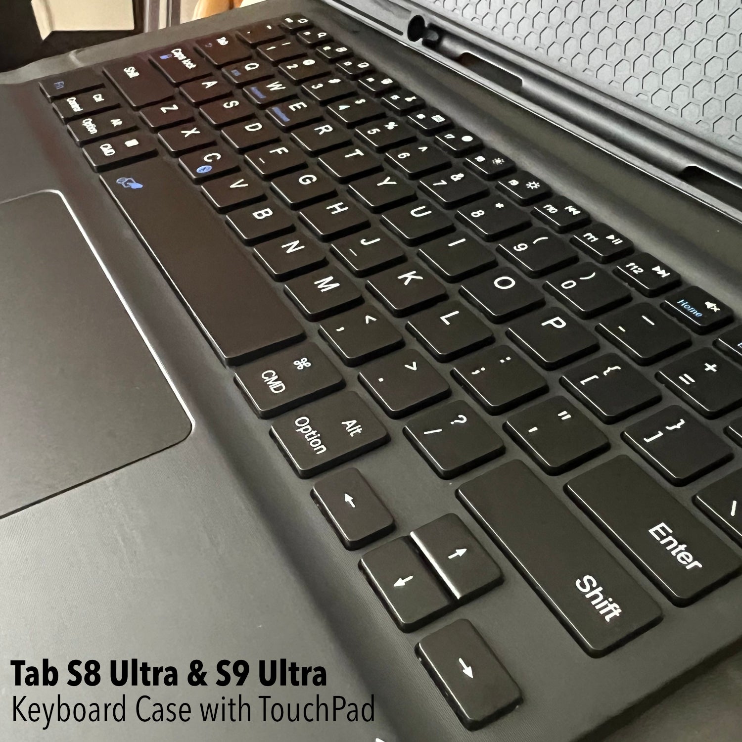 Bluetooth Keyboard with Touchpad for Tab S8 Ultra / S9 Ultra with Slim Pen Slot