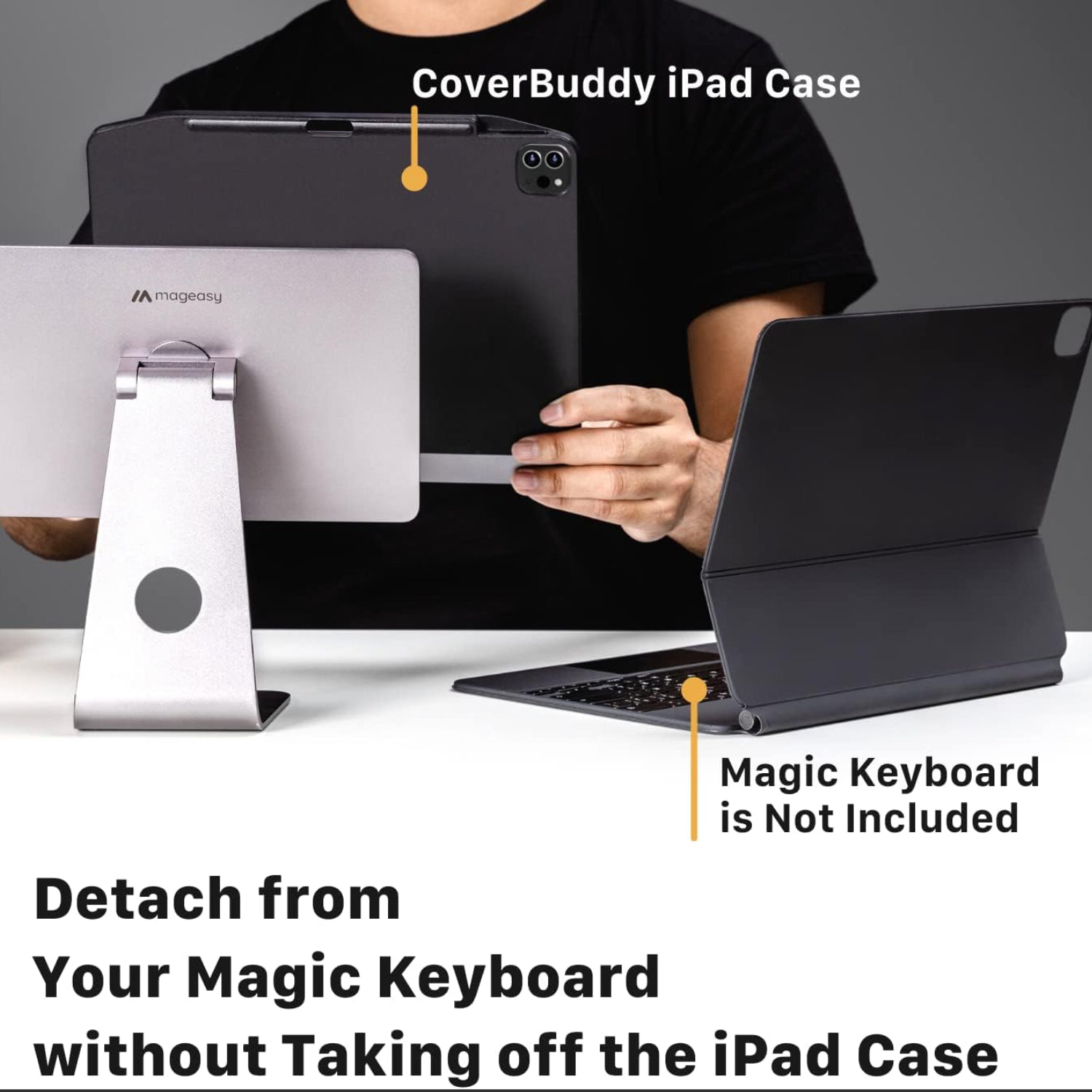 SWITCHEASY CoverBuddy for iPad Pro 12.9 (Gen 3-6) Black