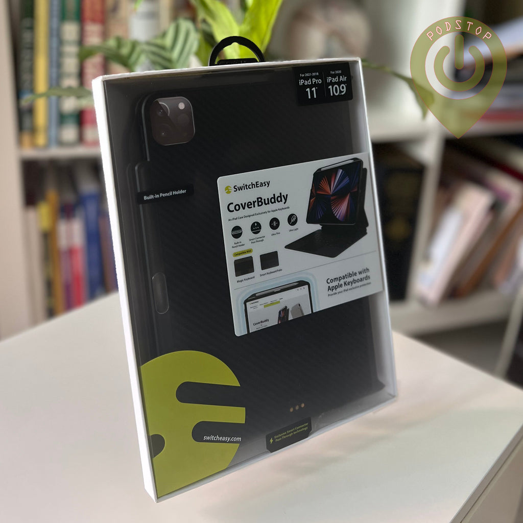 SWITCHEASY CoverBuddy for iPad Pro 11" (Gen 1-4) / Air 4 & 5 10.9" (Carbon Fiber Black)