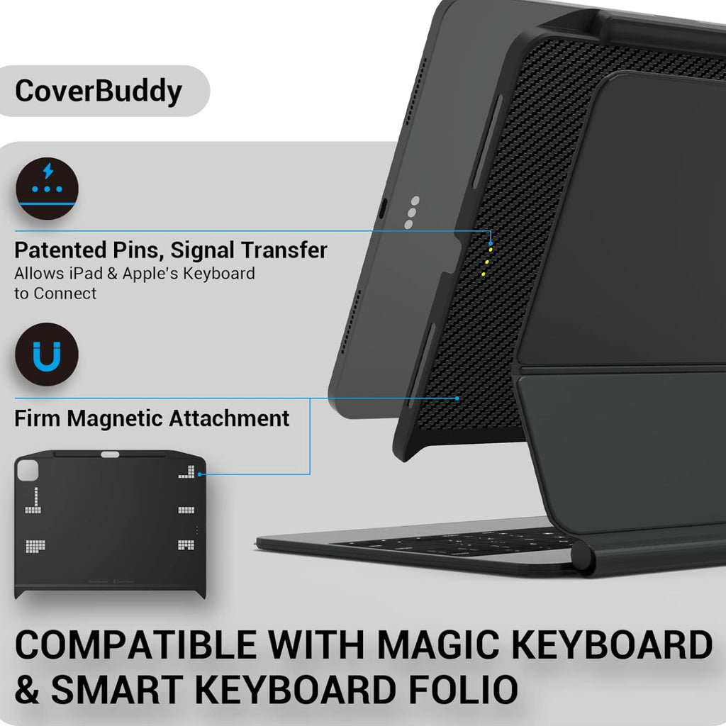 SWITCHEASY CoverBuddy for iPad Pro 11" (Gen 1-4) / Air 4 & 5 10.9" (Carbon Fiber Black)