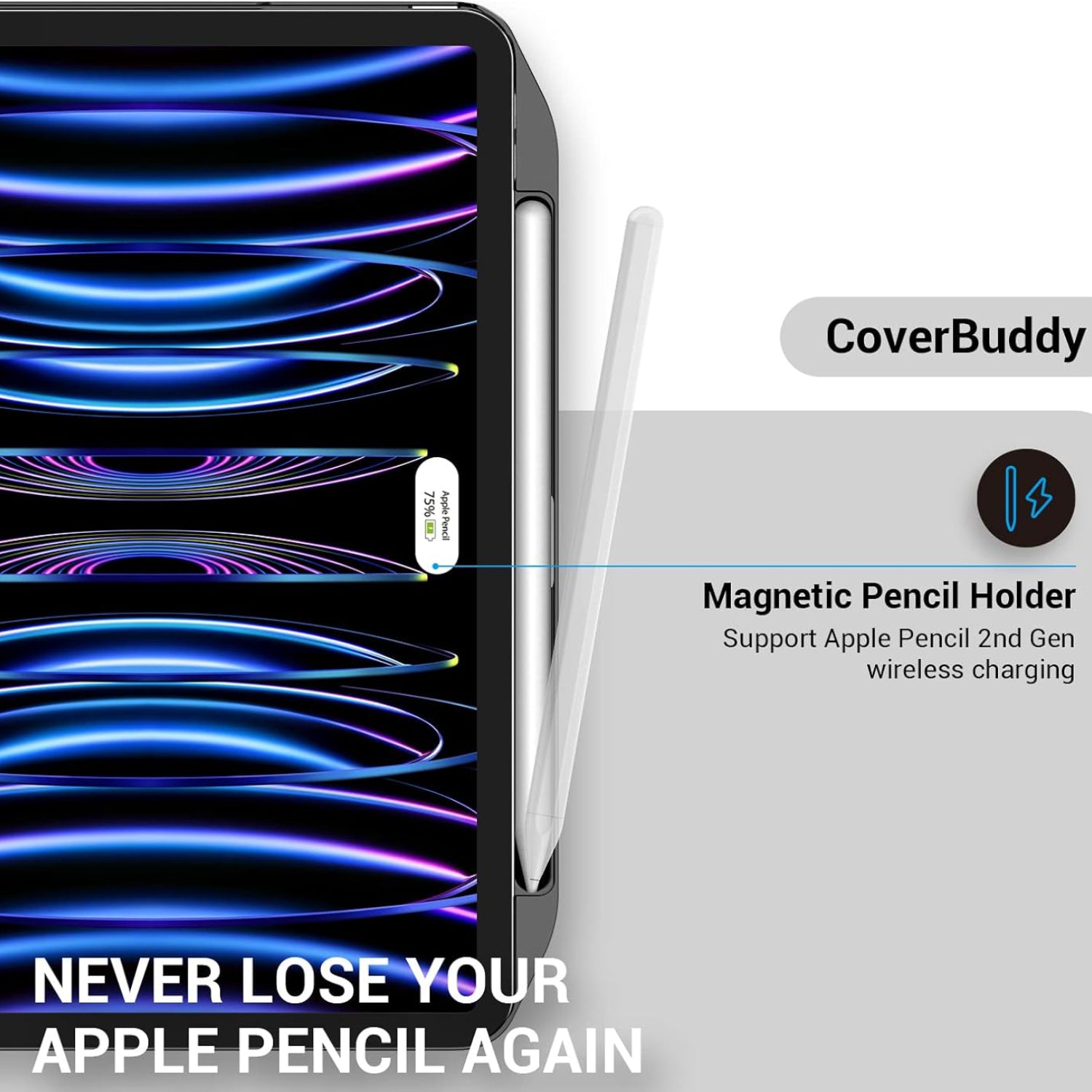 SWITCHEASY CoverBuddy for iPad Pro 11" (Gen 1-4) / Air 4 & 5 10.9" (Carbon Fiber Black)