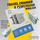 TGVi's Travel Charger cum Wireless Powerbank