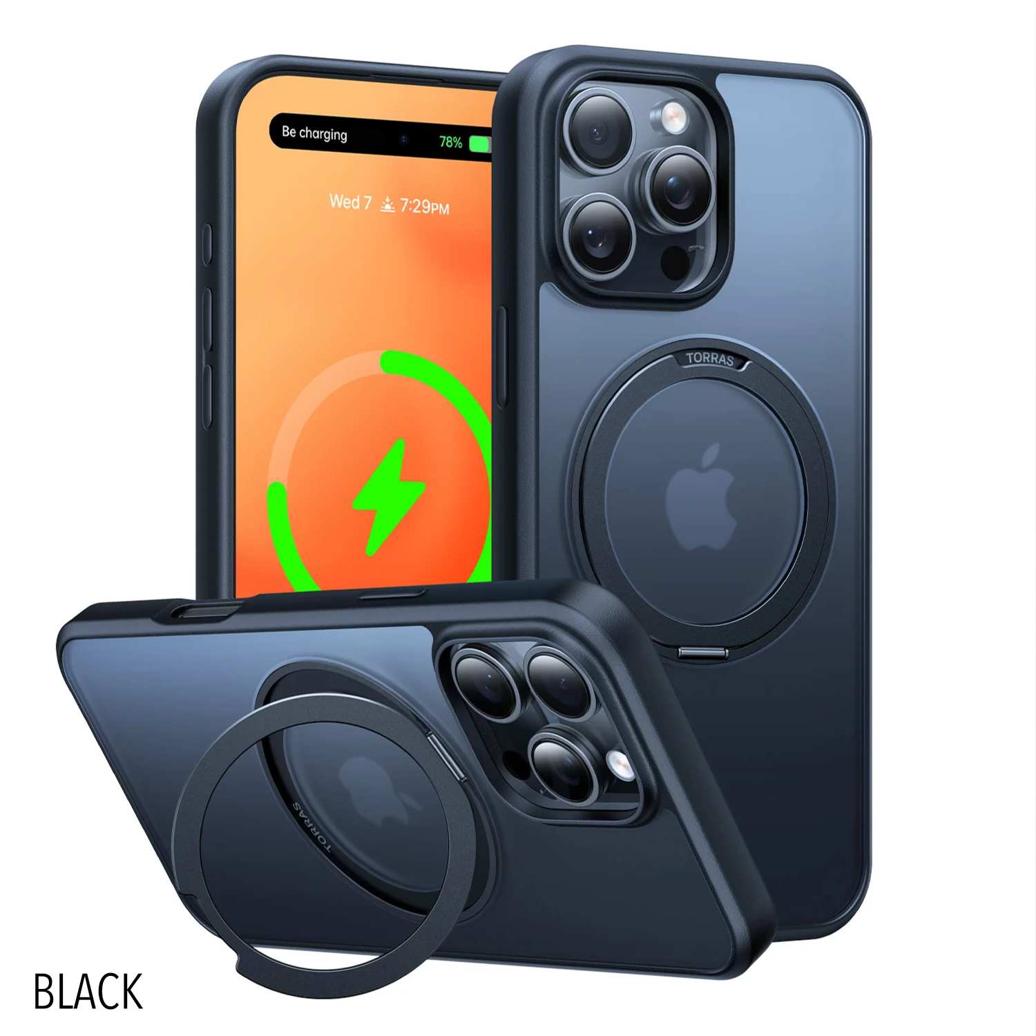 TORRAS 360 OSTAND PRO for iP16, 16+, 16 Pro, 16 Pro Max (3 Colours)