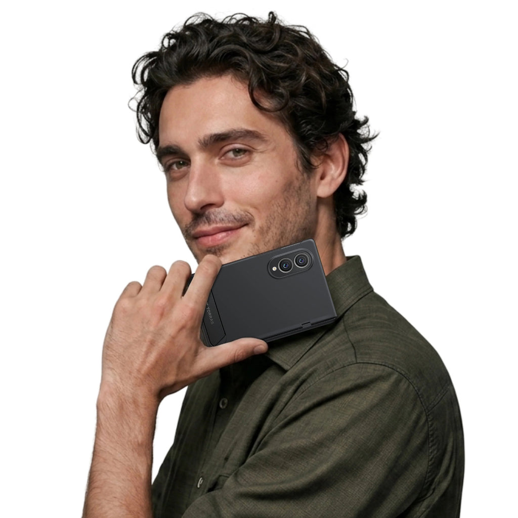 TORRAS OStand L1 Case for Samsung Fold 8 (Black / Purple)
