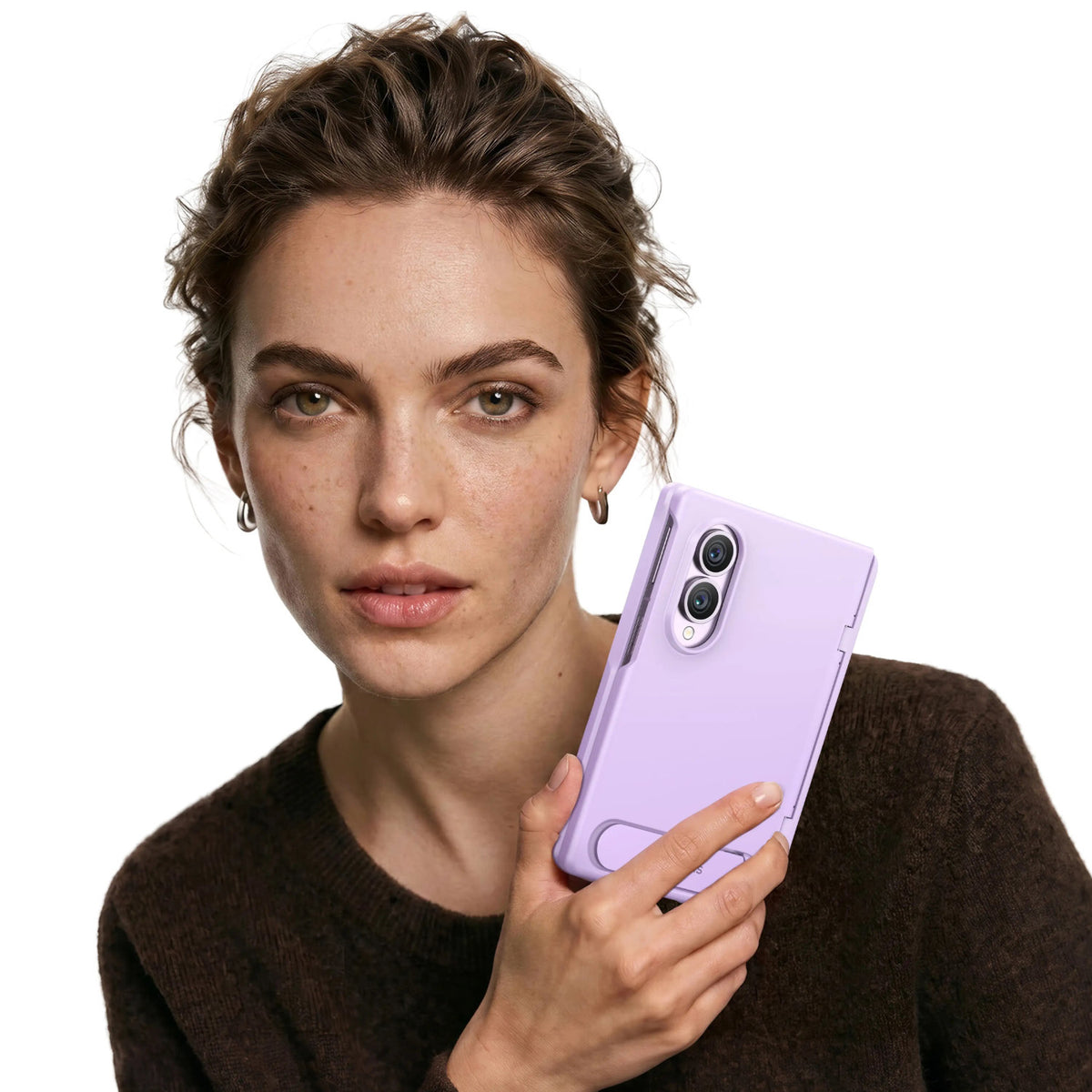 TORRAS OStand L1 Case for Samsung Fold 8 (Black / Purple)