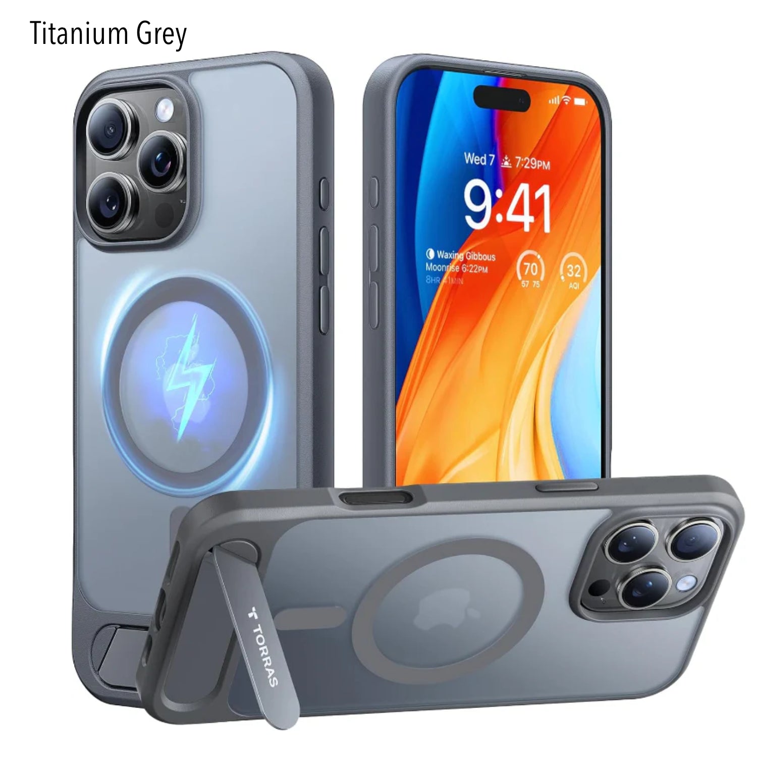 TORRAS Pstand MagSafe Case for iPhone 16 Pro Max & 16 Pro (3 Colours)