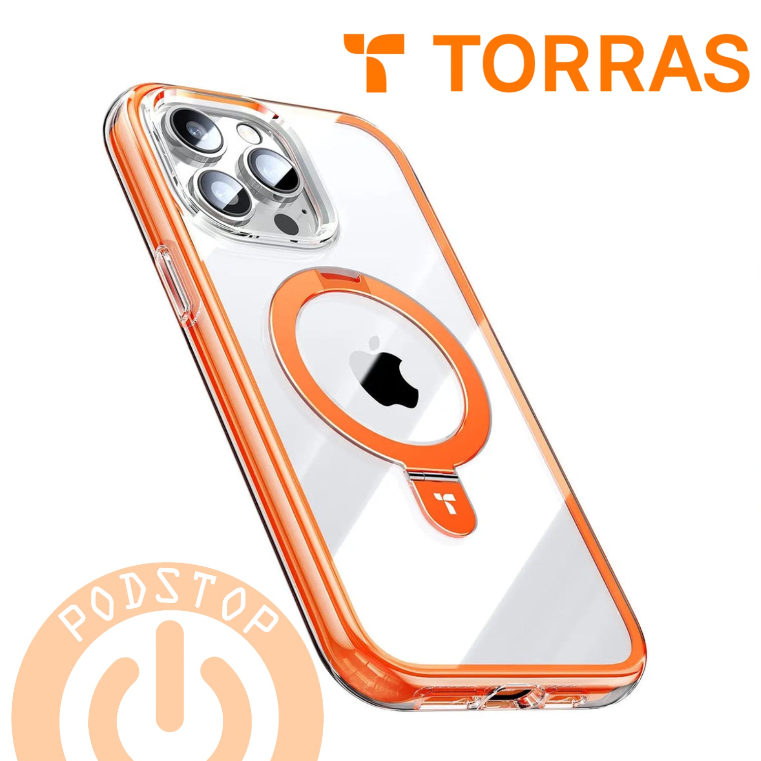TORRAS UPRO Super Shock Ostand Case for iP15 Pro/Pro Max (Orange)