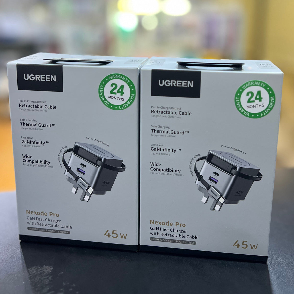 UGREEN Nexode Pro 45W GaN Charger with Retractable C-Cable