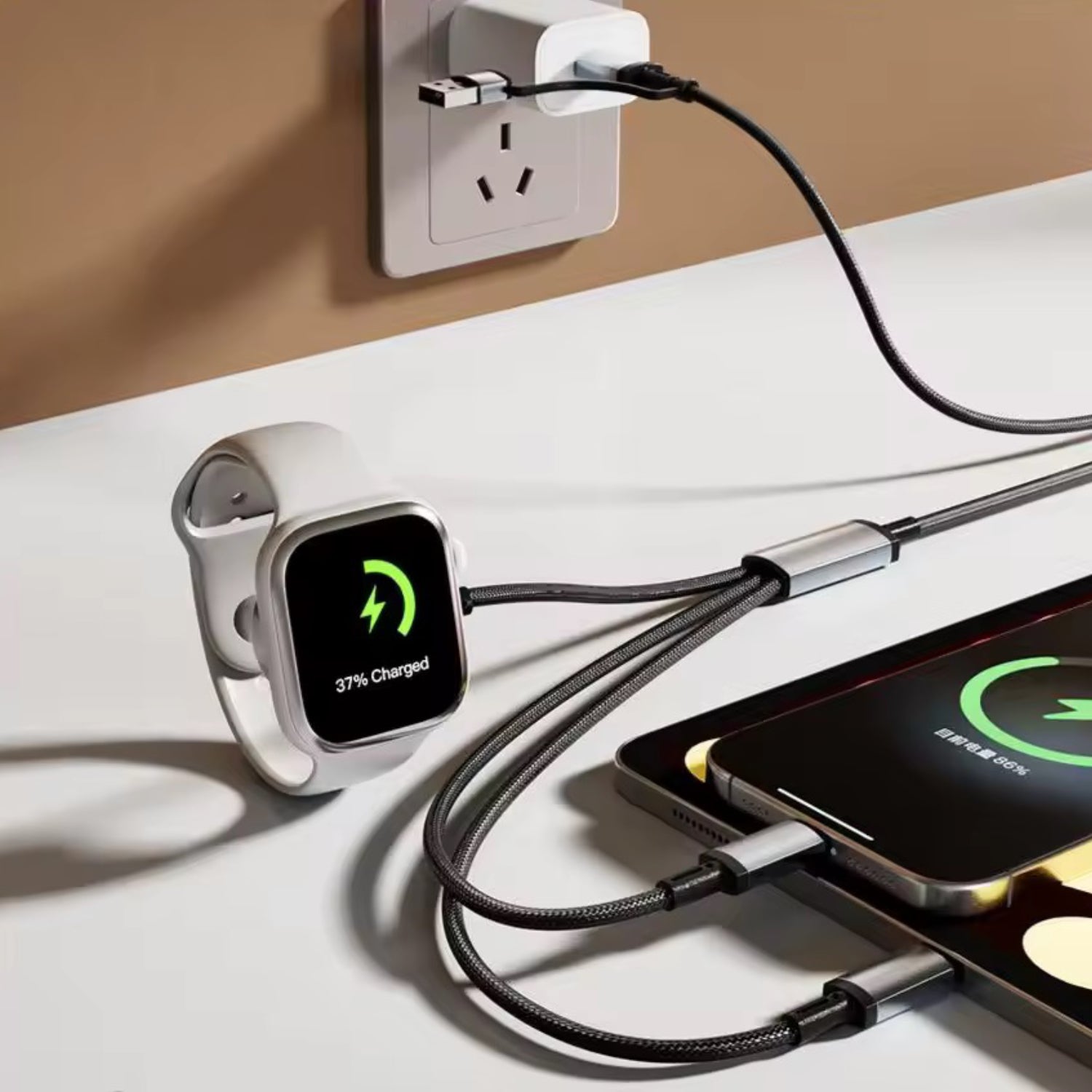 100W USBA/USBC to Lightning/USBC/Apple Watch Charger