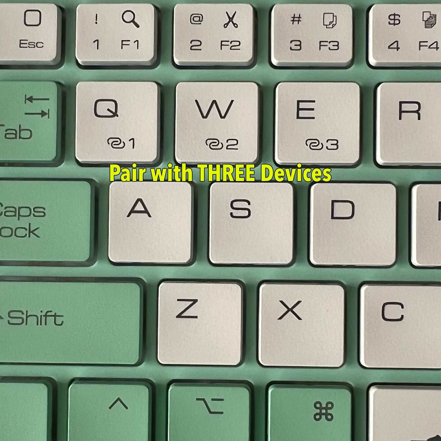 Ultra Thin Backlit Bluetooth Keyboard with TouchPad (Pairing 3 Devices) Mint