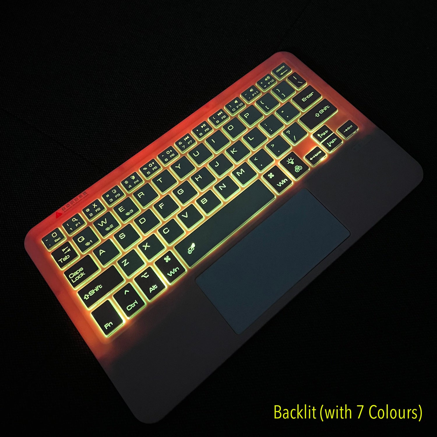 Ultra Thin Backlit Bluetooth Keyboard with TouchPad (Pairing 3 Devices) Pink