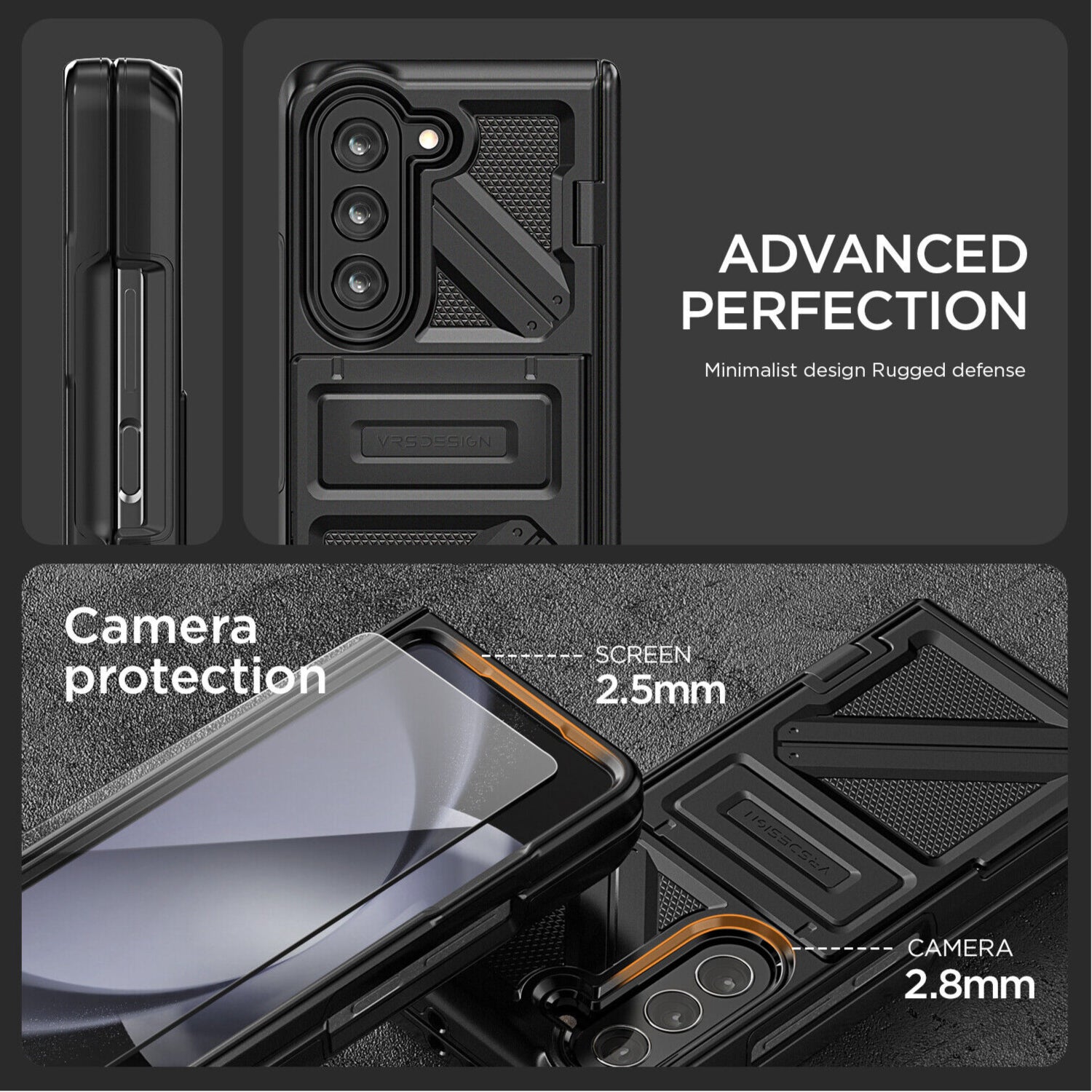 VRS DESIGN Ultimate Go Case for Galaxy Fold 5 (Black)