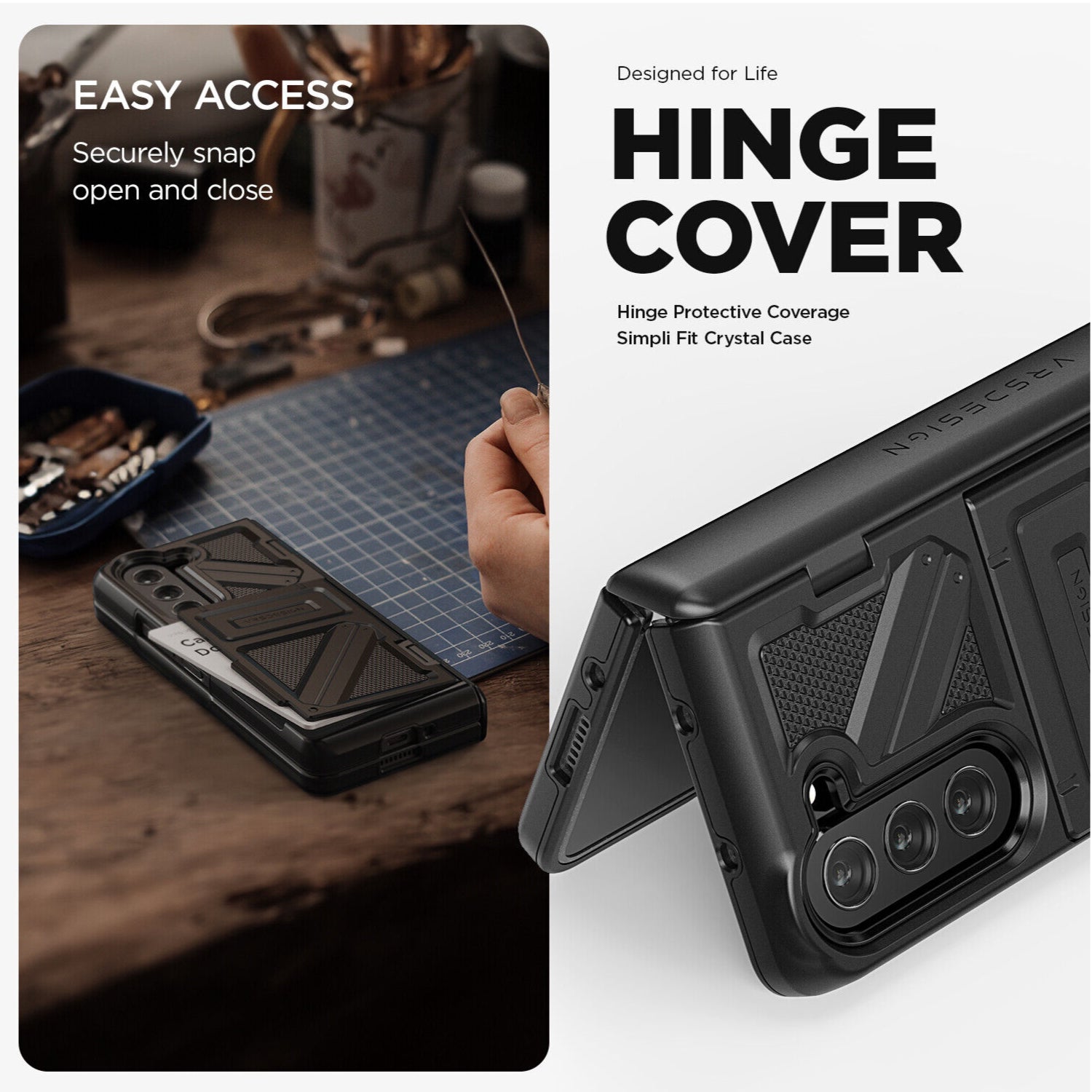 VRS DESIGN Ultimate Go Case for Galaxy Fold 5 (Black)