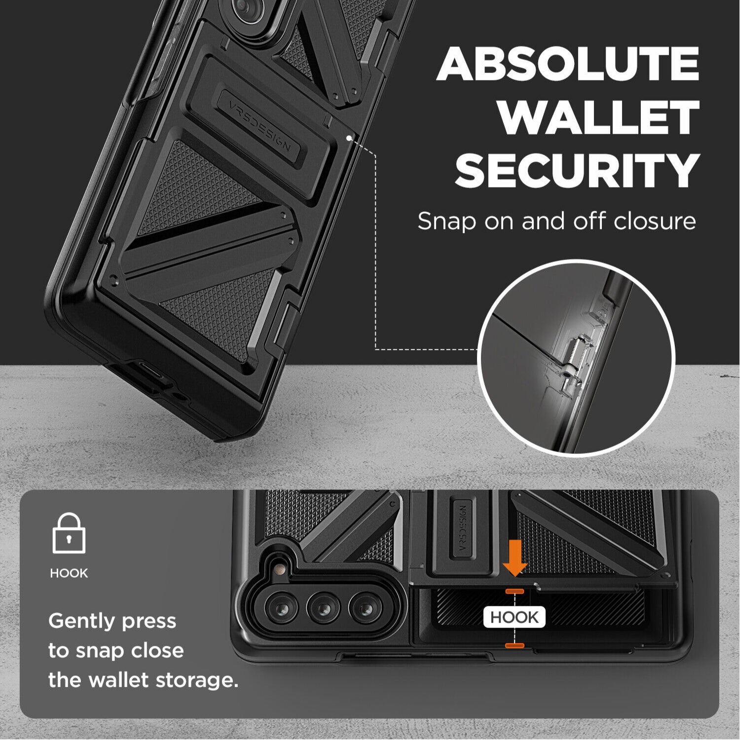 VRS DESIGN Ultimate Go Case for Galaxy Fold 5 (Black)