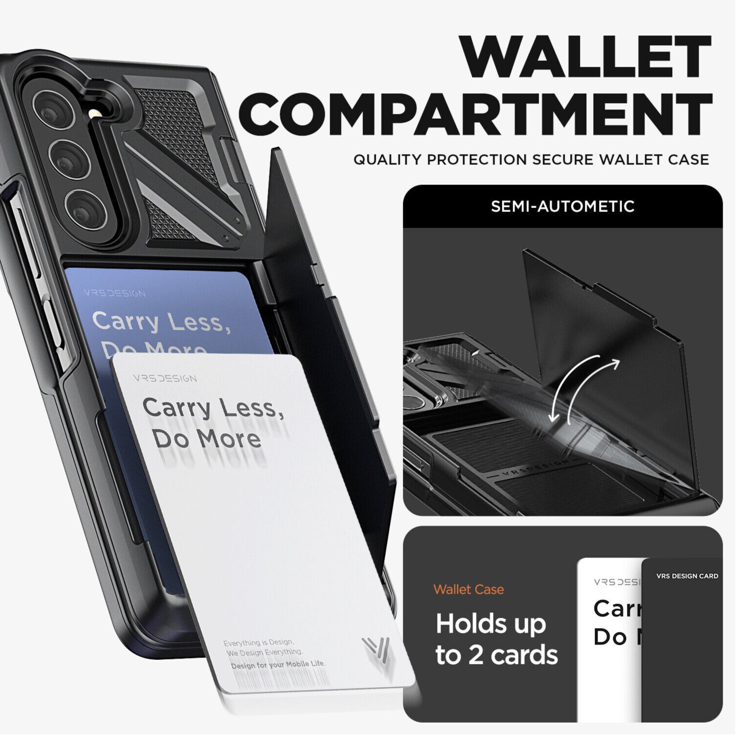 VRS DESIGN Ultimate Go Case for Galaxy Fold 5 (Black)