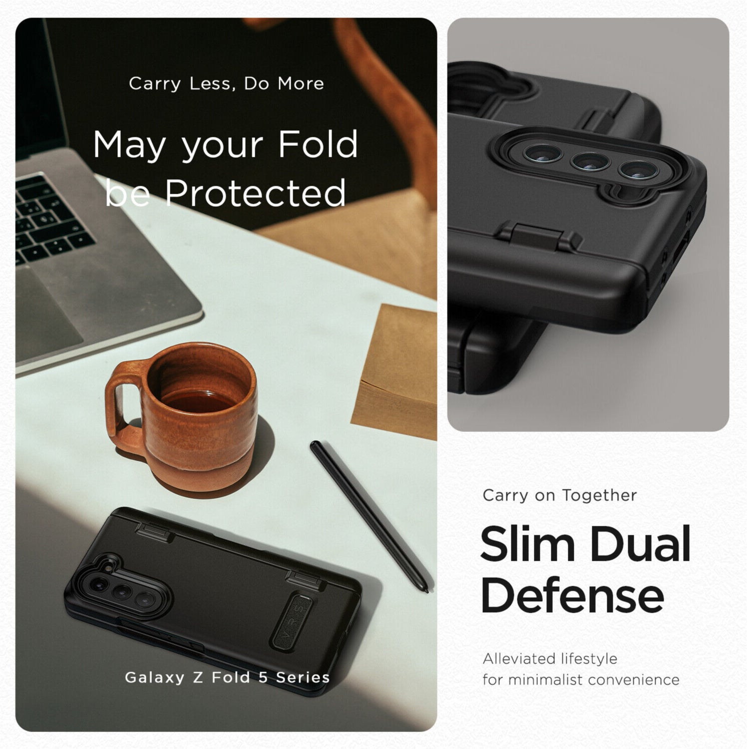 VRS Design Modern S Case (with S Pen Cover) for Galaxy Fold 5 (2 Colors)
