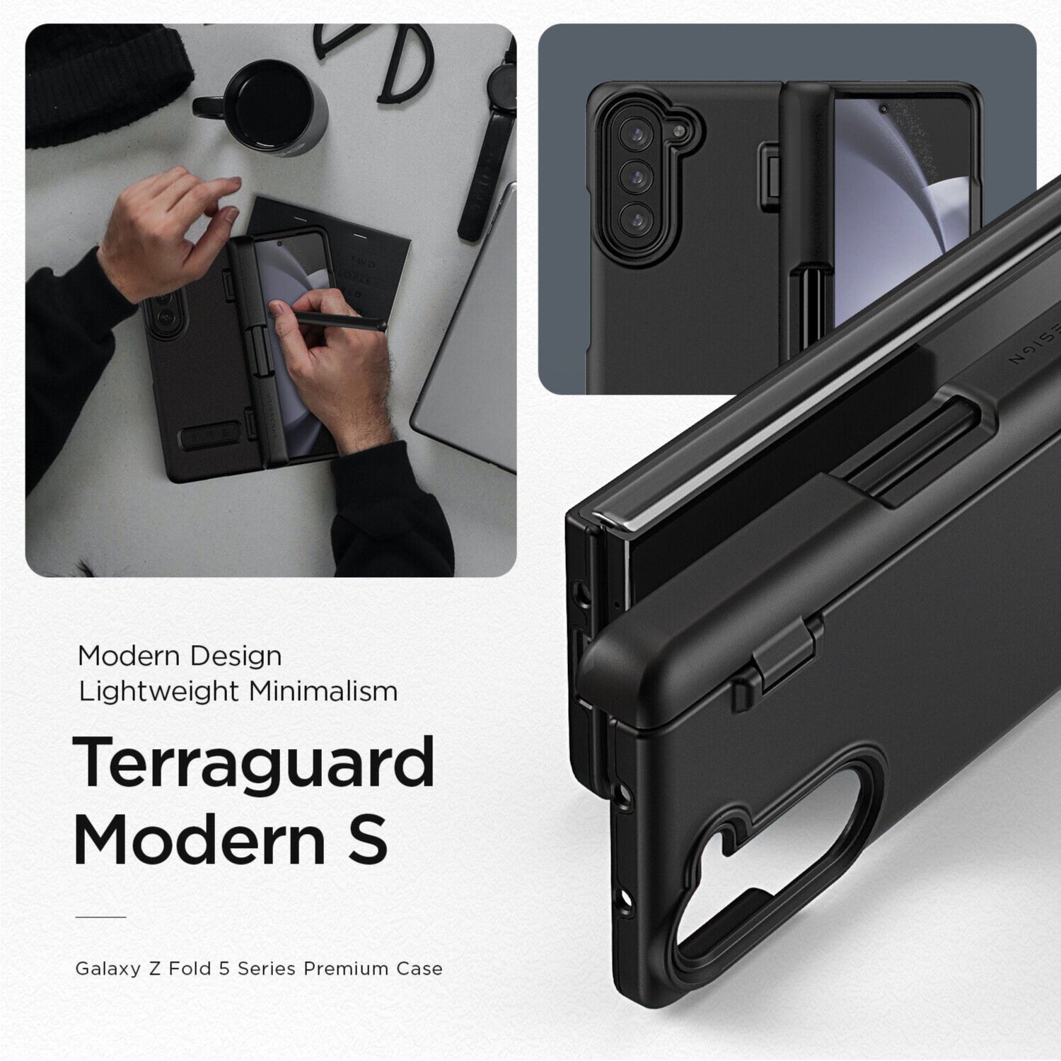 VRS Design Modern S Case (with S Pen Cover) for Galaxy Fold 5 (2 Colors)