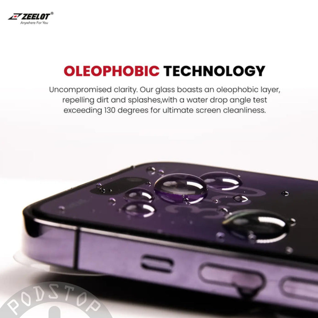 ZEELOT SOLIDSleek Tempered Glass for iPhone 15, 15 Plus, 15 Pro & 15 Pro Max (Retina Clear/Anti Glare/Privacy/Anti Blueray)