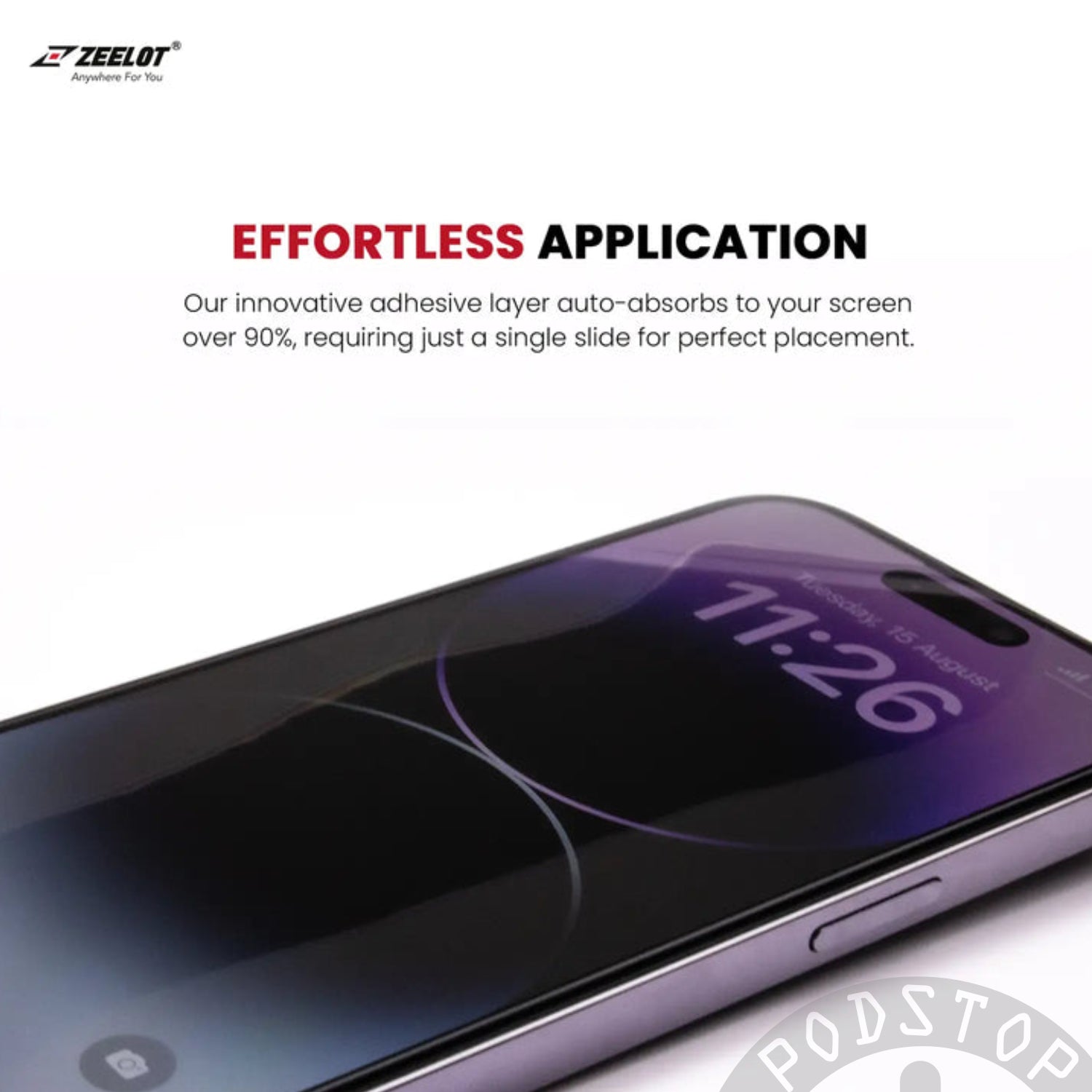 ZEELOT SOLIDSleek Tempered Glass for iPhone 15, 15 Plus, 15 Pro & 15 Pro Max (Retina Clear/Anti Glare/Privacy/Anti Blueray)