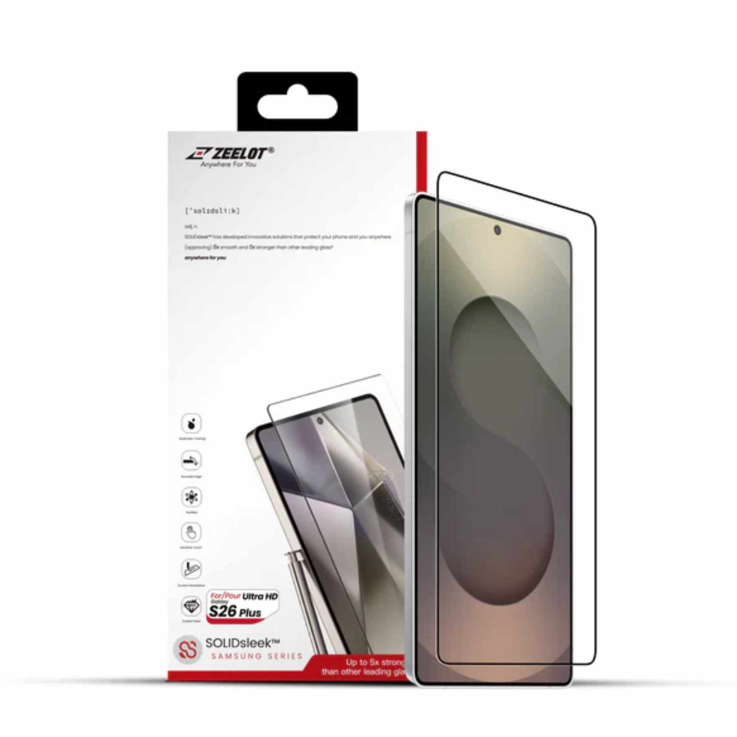 ZEELOT SOLIDSleek for Samsung Galaxy S26, S26 Pro, S26 Ultra (with EasyFit Installation Kit)