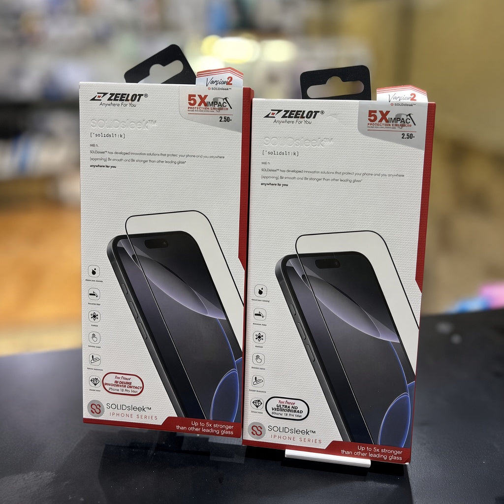 ZEELOT SOLIDsleek V2 (2.5D+) Screen Protector for iPhone 17 Series & 18 Series