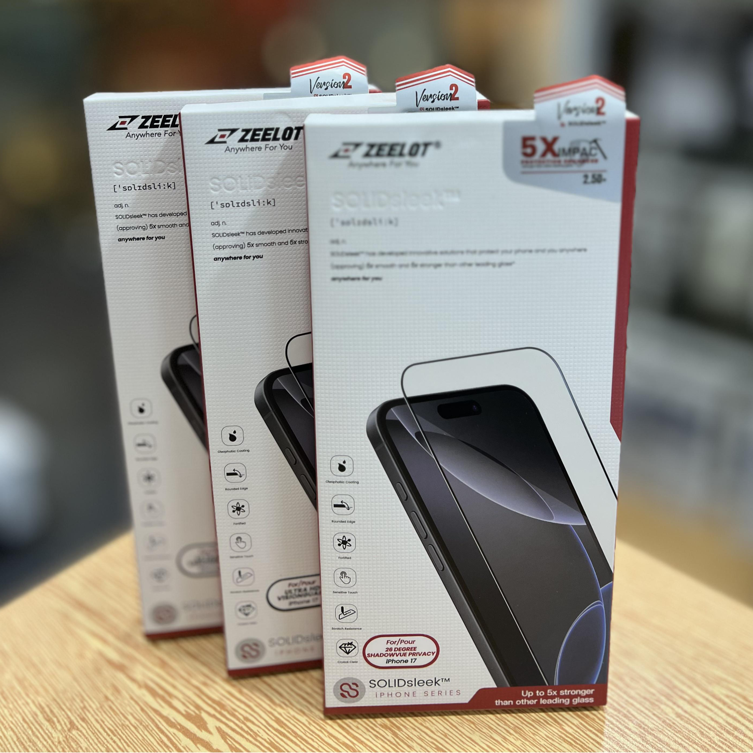 ZEELOT SOLIDsleek V2 (2.5D+) Screen Protector for iPhone 17, Air, 17 Pro, 17 Pro Max with EasyFit Installation Kit