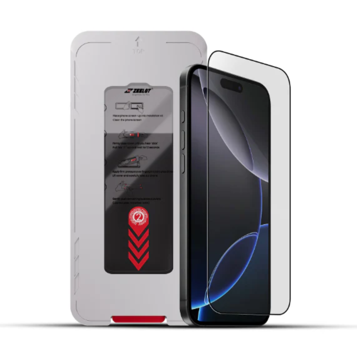 ZEELOT SOLIDsleek V2 (2.5D+) Screen Protector for iPhone 17, Air, 17 Pro, 17 Pro Max with EasyFit Installation Kit