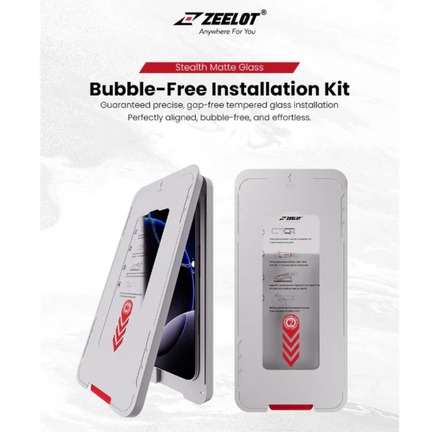 ZEELOT SOLIDsleek V2 (2.5D+) Screen Protector for iPhone 17, Air, 17 Pro, 17 Pro Max with EasyFit Installation Kit