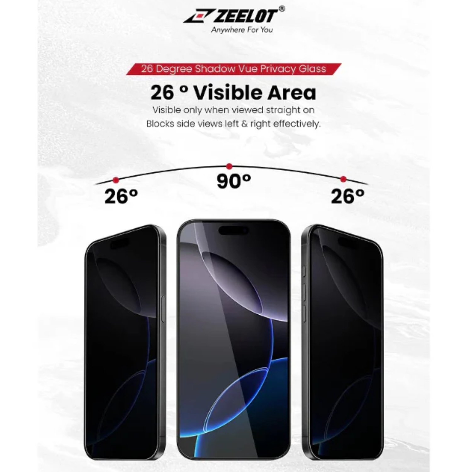 ZEELOT SOLIDsleek V2 (2.5D+) Screen Protector for iPhone 17, Air, 17 Pro, 17 Pro Max with EasyFit Installation Kit
