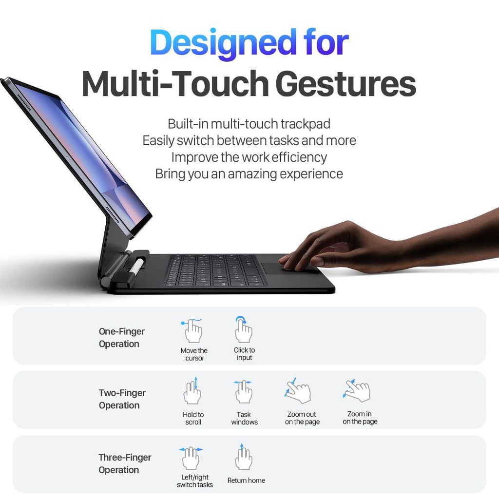 Dux Ducis Bluetooth Magnetic Keyboard Folio with AI key for Samsung Tab S8 Ultra/ S9 Ultra/ S10 Ultra / S11 Ultra