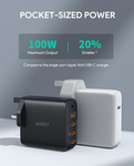 Aukey Omnia II Mix S 4 Port 100W PD Fast Charging Wall Charger