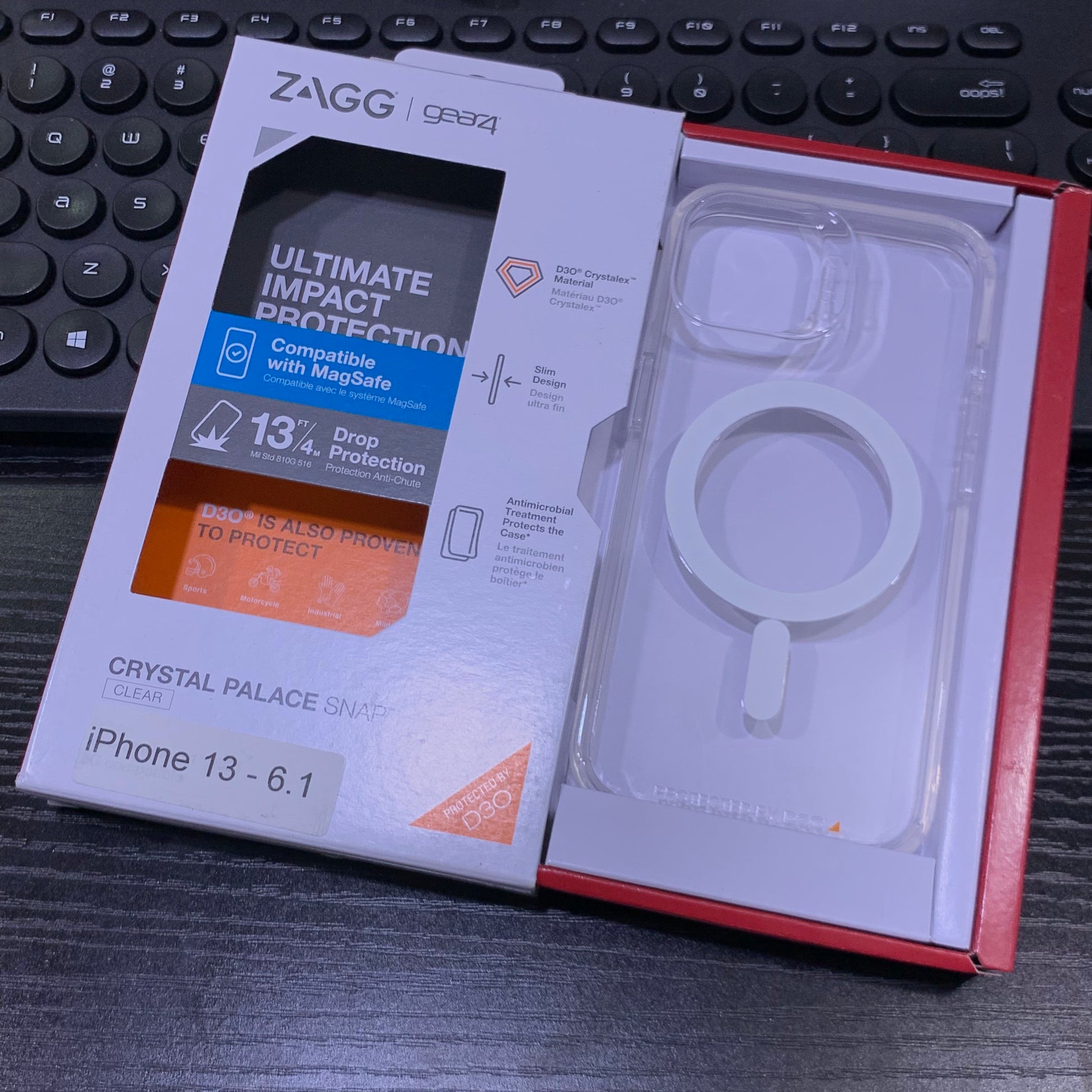 Zagg Gear 4 Crystal Palace Snap Case for iPhone 13 (Clear)