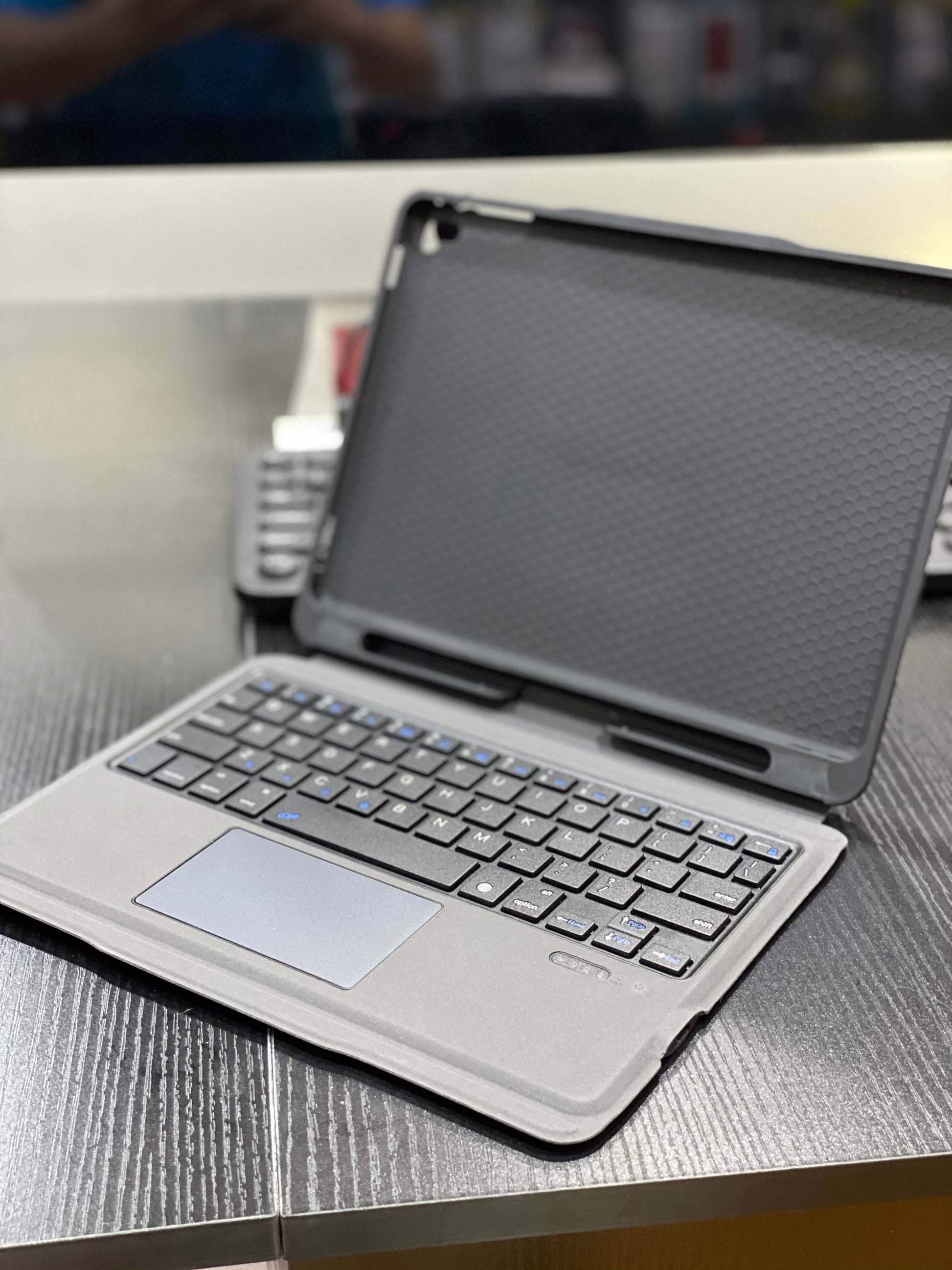 Touch Pad & Keyboard Case for iPad Pro 9.7" /Air 1&2/Gen 5&6 (Rose Gold / Black)