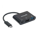 Manhattan USB-C to HDMI 3-in-1 Docking Converter with Power Delivery