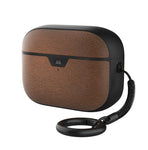 Mous Leather Shockproof Case for Airpods Pro (Black / Brown)