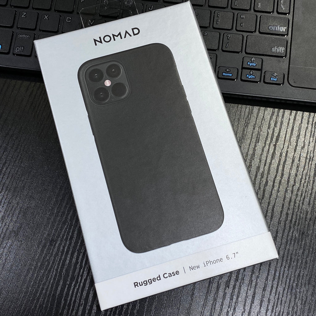 Nomad Rugged Horween Leather Case for iPhone 12 mini / 12/ 12 Pro / 12 Pro Max (Rustic Brown & Black)