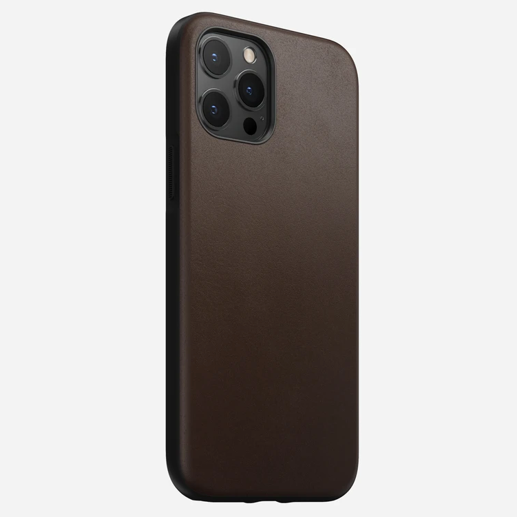 Nomad Rugged Horween Leather Case for iPhone 12 mini / 12/ 12 Pro / 12 Pro Max (Rustic Brown & Black)
