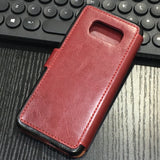 Samsung S8+ Genuine Leather Case (2 colours available) (Wine Red)