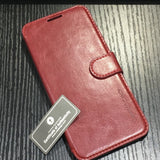 Samsung S8+ Genuine Leather Case (2 colours available) (Wine Red)